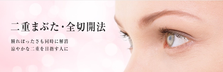 二重まぶた・全切開法 腫れぼったさも同時に解消 涼やかな二重を目指す人に