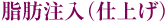 脂肪注入(仕上げ)