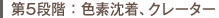 第5段階:色素沈着、クレーター