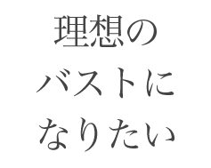 理想のバストになりたい