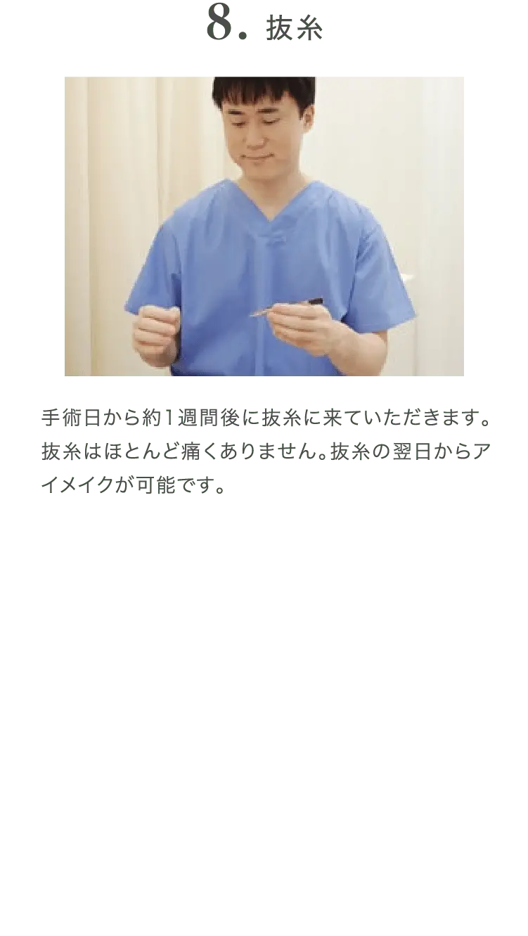 抜糸の様子