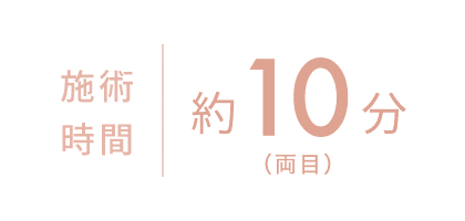 施術時間約10分（両目）