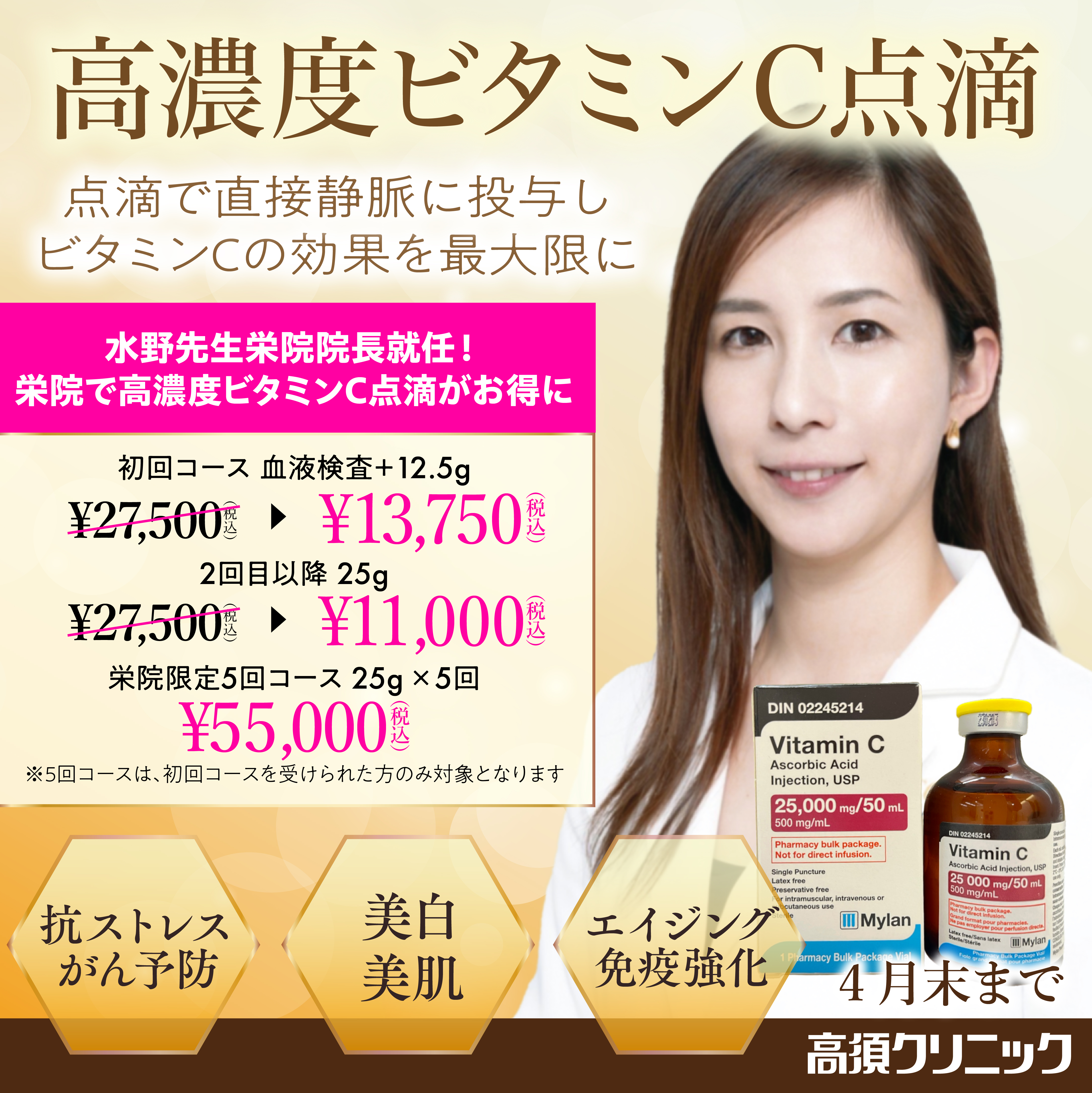 濃度ビタミンC点滴 栄院 水野先生限定キャンペーン/4月末まで