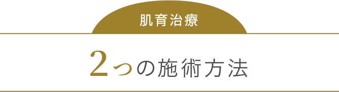 肌育治療 ２つの施術方法